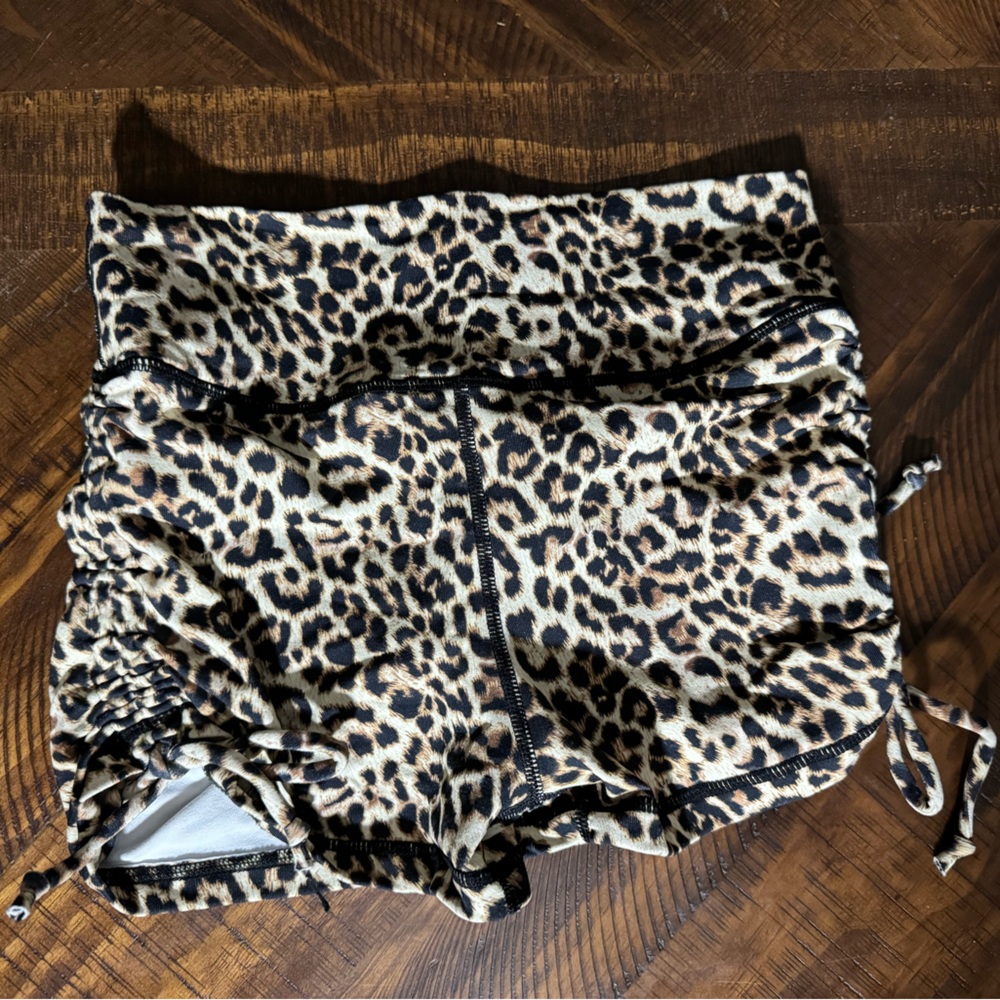 Zyia Cheetah spandex workout shorts